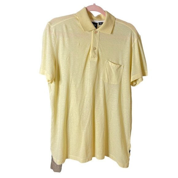 Hugo Boss Mens Polo Shirt Yellow Size Medium Pure Cotton Short Sleeve Button - Picture 12 of 16